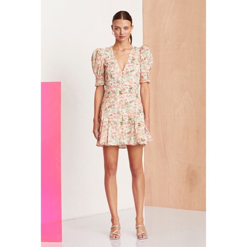 BEC & BRIDGE LE FOLLIES MINI FLORAL PRINT COTTON DRESS - Picture 2 of 14